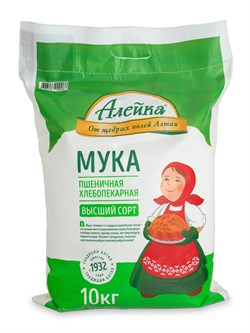 Мука высший сорт ГОСТ 10 кг сумка (1/5шт) 100103 - фото 3010