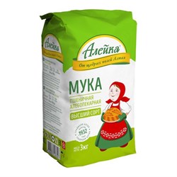 Мука высший сорт ГОСТ 3кг уп (1/3шт) 100107 - фото 3013