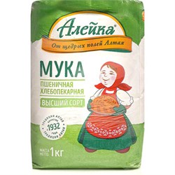 Мука высший сорт ГОСТ 1кг уп (1/8шт) 100106