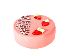 Торт Клубничный десерт 0,600кг 1/6 35606