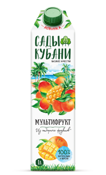 Сады Кубани Нектар 1л мультифруктовый  д/пит 1/12шт УТ-00024742