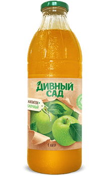 Дивный Сад Напиток сокосодержащий 1л Яблоко освет. д/пит стекло 1/6шт УТ-00010561