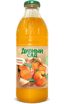 Дивный Сад Напиток сокосодержащий 1л Персик  д/пит стекло 1/6шт УТ-00010565