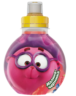 Смешарики "Малина - черника" 0,35 ПЭТ б/а с соком (Ежик) 1/12шт  35590