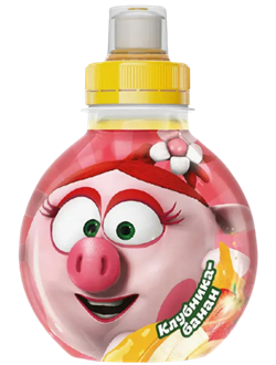 Смешарики "Клубника - банан" 0,35 ПЭТ б/а с соком (Нюша) 1/12шт  35591