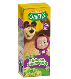 Нектар Маша и Медведь 0,2л Яблоко-Виноград с 6мес 1/27 23554