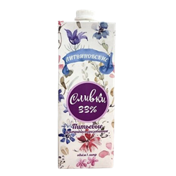 Фермерские Сливки" Литвиновские"  33%  1л TБA 1*12шт 238293