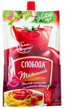 Кетчуп Слобода Томатный высш.кат 200г. д/п 1*40 14542