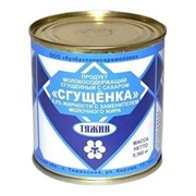 Сгущёнка с сахаром  8,5% 0,360кг ТУ Тяжин 1*45 00000000018