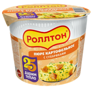 Ролтон пюре картофельное (сух) 40гр с сухариками 1/24шт УТ000001898