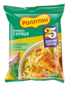 Ролтон лапша б/п вермишель (пак) 60гр на домашнем бульоне с курицей 1/30шт 35426