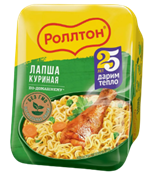 Ролтон лапша б/п 90гр куринная по домашнему (конт) 1/24шт УТ000002743