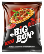 Биг Бон лапша 75гр говядина + соус томатный с базиликом (пакет) 1*48шт УТ 000001904