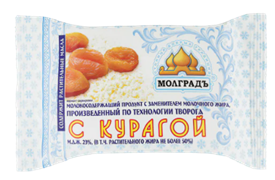 Молград Творожный продукт с курагой 180 гр /12 шт ЗАМ  36374